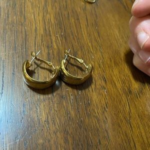 Gold hoop earrings
